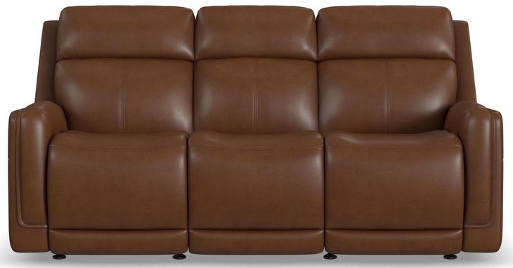 Alister Sedona Brown 82" Triple Power Glider Reclining Sofa with USB Charging and LED