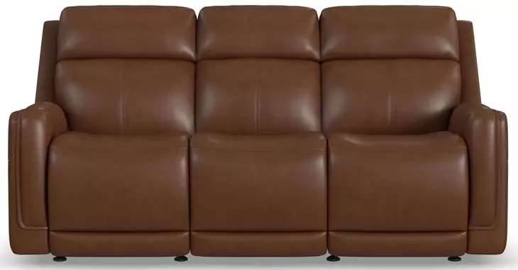 Alister Sedona Brown 82" Triple Power Glider Reclining Sofa with USB Charging and LED
