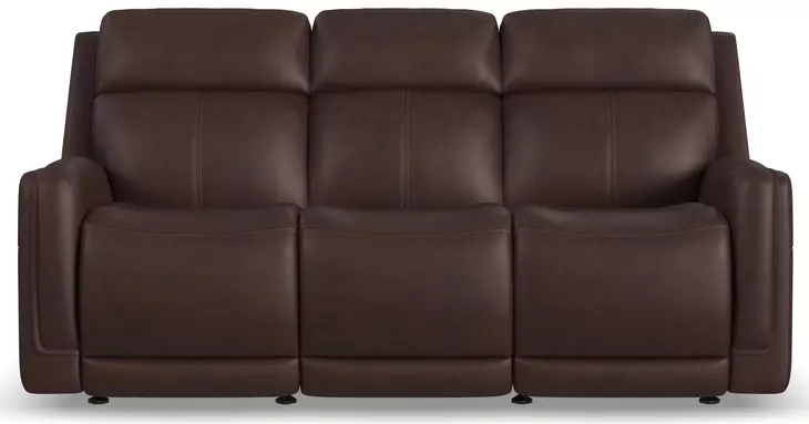 Alister Burnt Umber 82" Triple Power Glider Reclining Sofa with USB Charging and LED