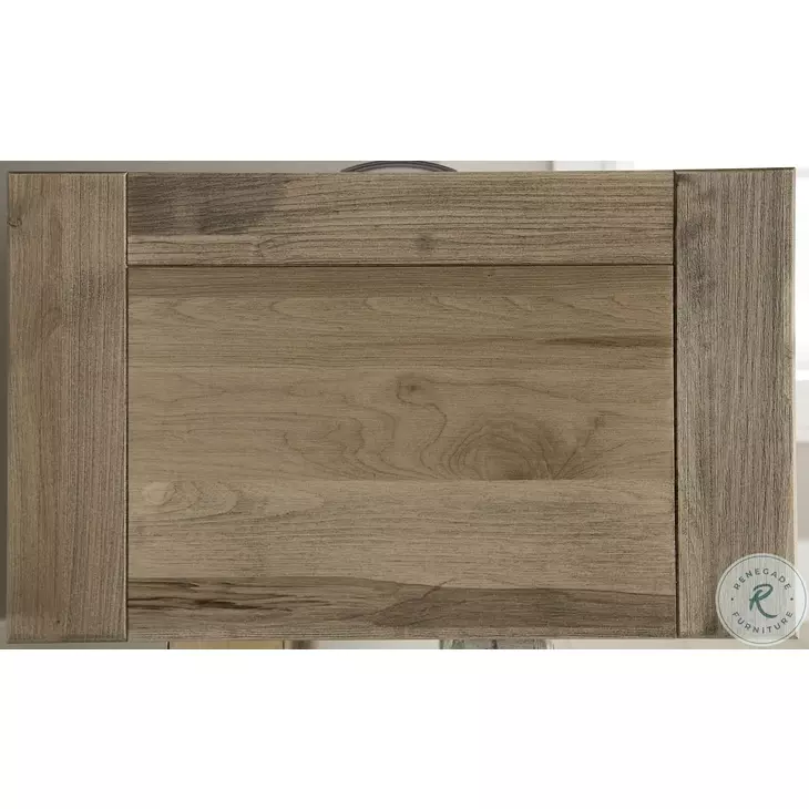 Maple Road Soft White and Natural Top 7 Drawer Dresser From