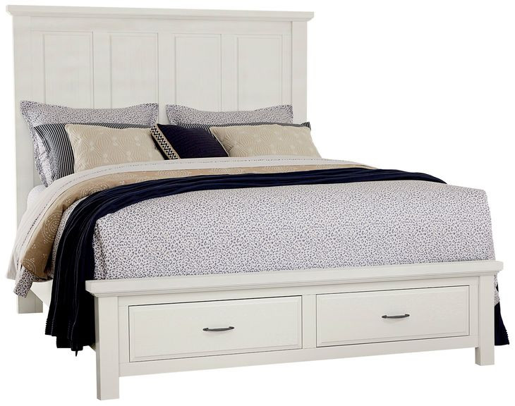 Maple Road Soft White Mansion Storage Panel Bedroom Set