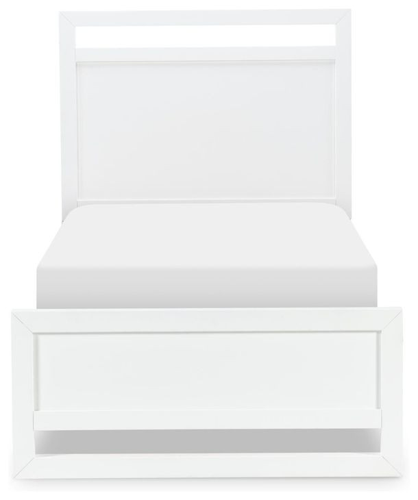 Summerland Pure White Twin Panel Bed