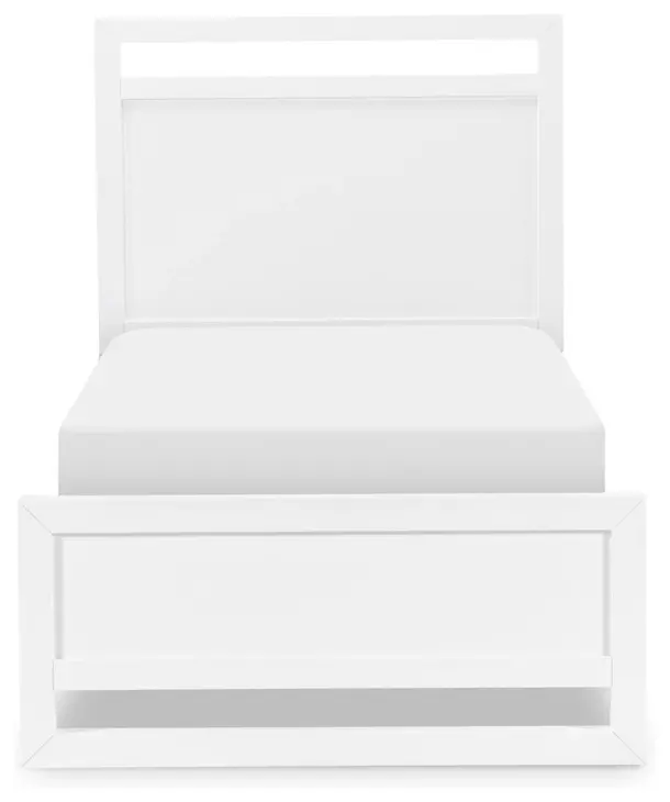 Summerland Pure White Twin Panel Bed