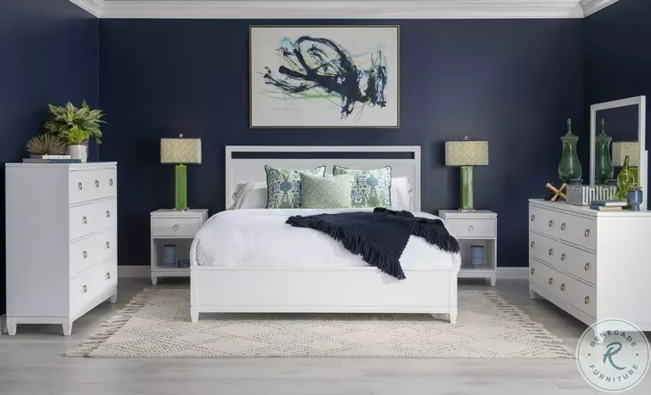 Summerland Pure White Panel Bedroom Set