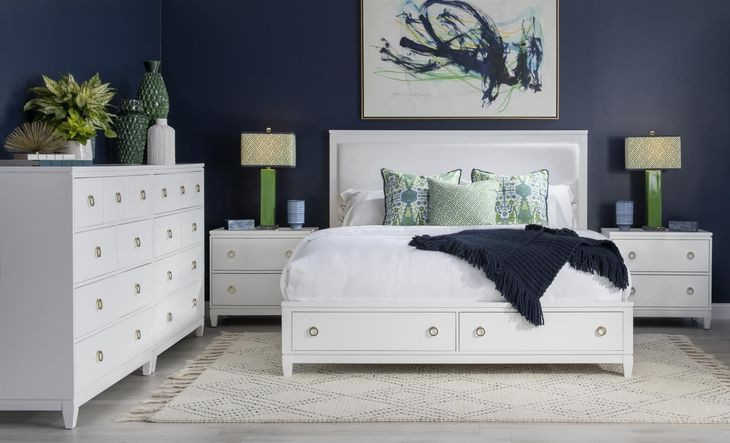 Summerland Pure White Twin Panel Bed