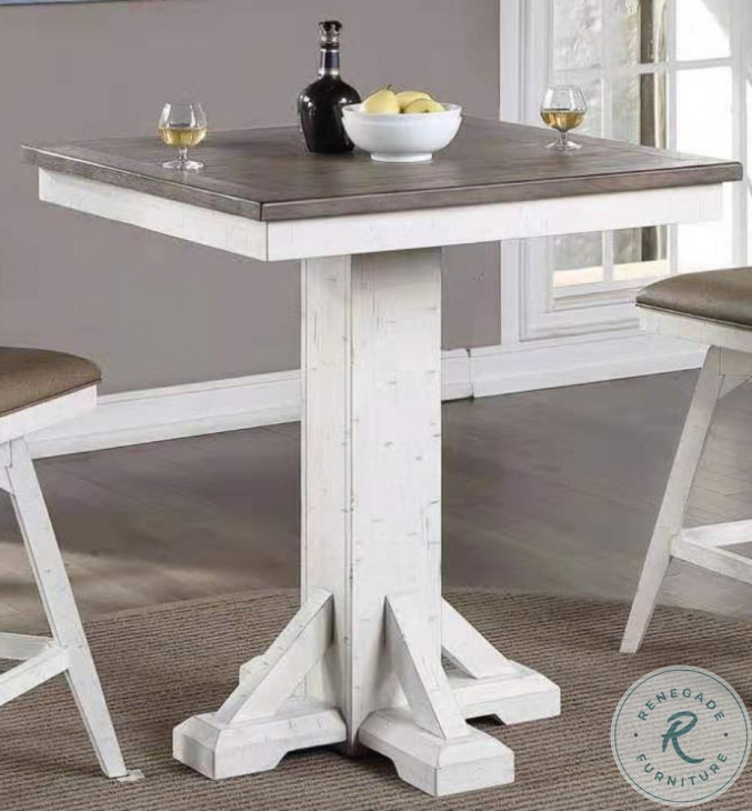 La Sierra Grey And White Bar Height Square Pub Table From ECI Furniture