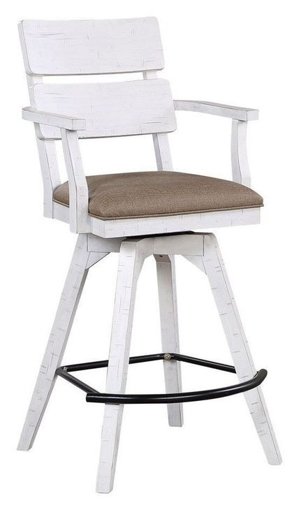 La Sierra Brown Double Panel Back Spectator Upholstered Barstool