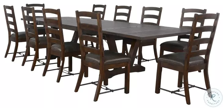 Havenstead Dark Brown 140" Extendable Rectangular Dining Table