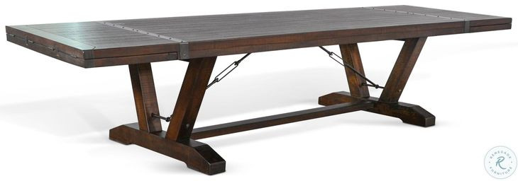 Havenstead Dark Brown 140" Extendable Rectangular Dining Table