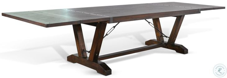 Havenstead Dark Brown 140" Extendable Rectangular Dining Table