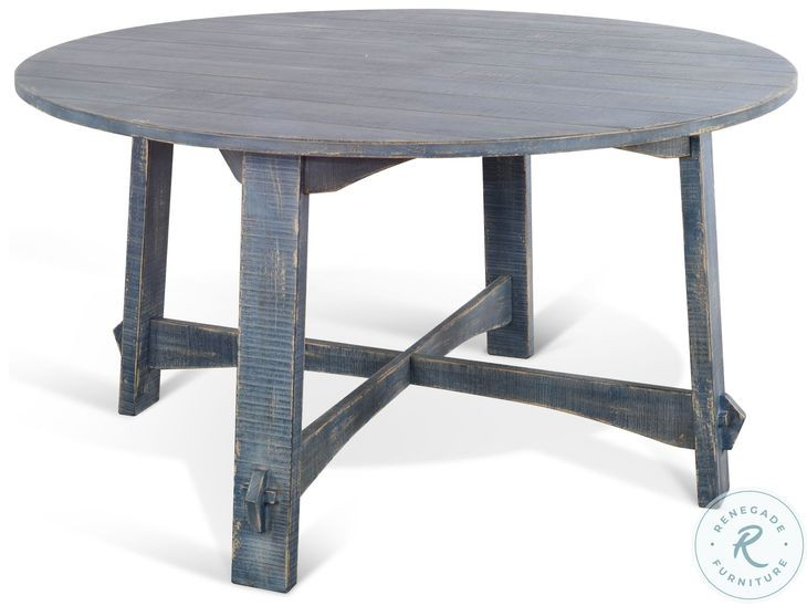 Willow Nest Ocean Blue 54" Round Dining Table