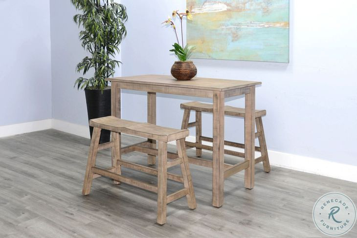 Seabright Natural 48" Rectangular Counter Height Dining Table