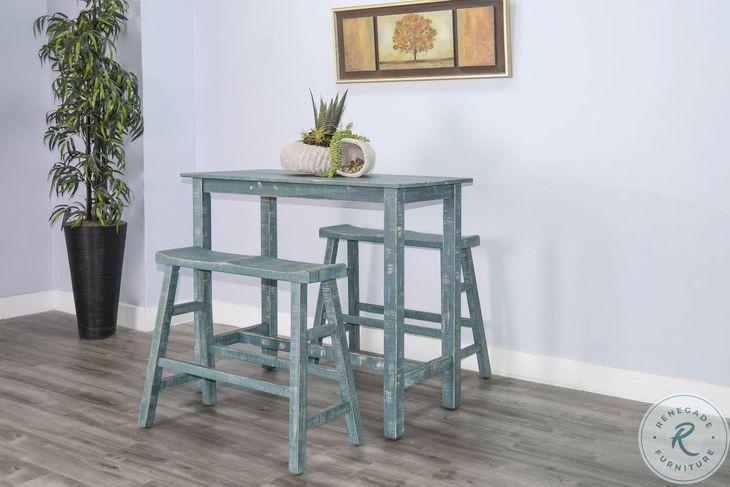 Seabright Green Rectangular Pub Table from Luna Grove | Coleman Furniture