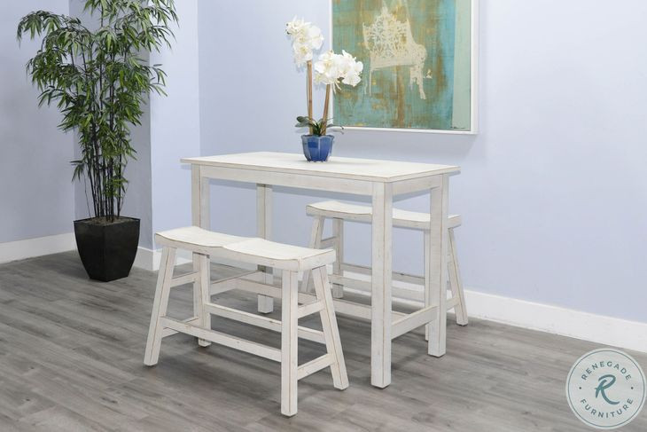Seabright White 48" Counter Height Dining Table