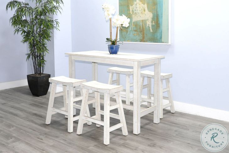 Seabright White 48" Counter Height Dining Table