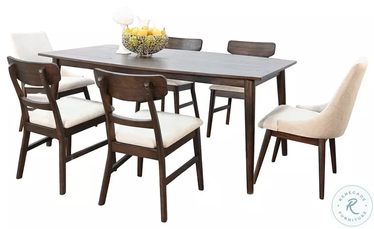 Cinnamon Mindi Walnut Dining Chair Set of 2