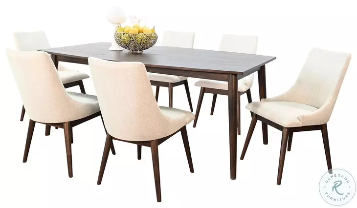 Rustic Refined Dark Brown 72" Rectangular Dining Table