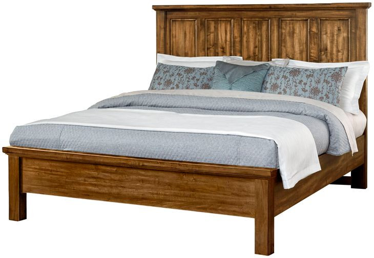 Maple Road Antique Amish King Mansion Panel Bed