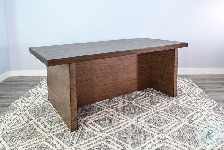 Autumn Echo Dark Brown 86" Rectangular Counter Height Dining Table
