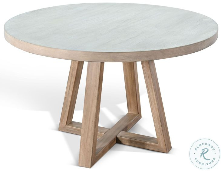 Ashwyn Light Gray 48" Round Dining Table