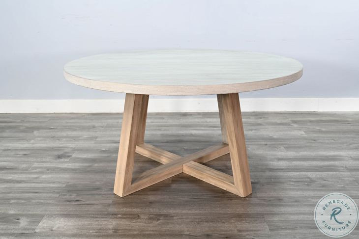Ashwyn Light Gray 60" Round Dining Table