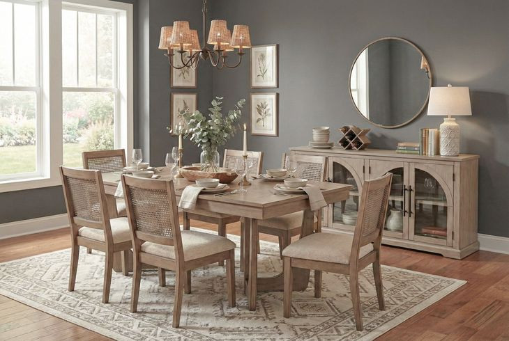 Walton Beige Upholstered Dining Chair Set of 2