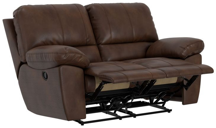 Stetson Walnut 65" Lay Flat Reclining Loveseat