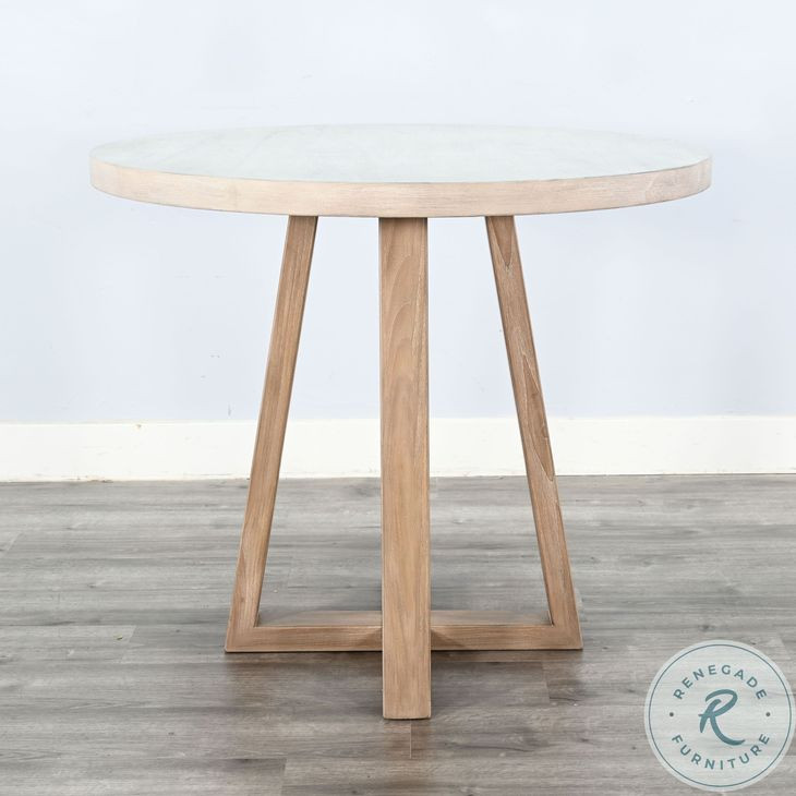 Ashwyn Light Gray 42" Round Counter Height Dining Table