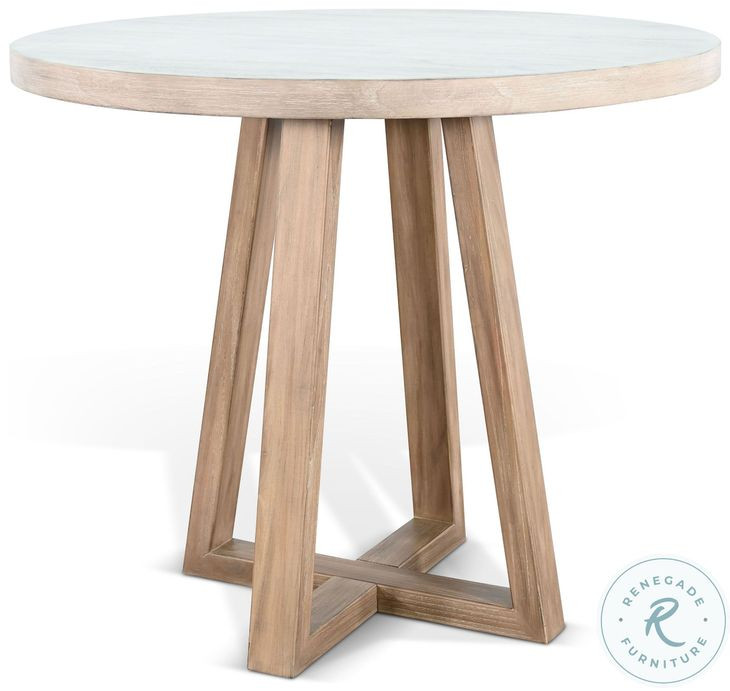 Ashwyn Light Gray 42" Round Counter Height Dining Table