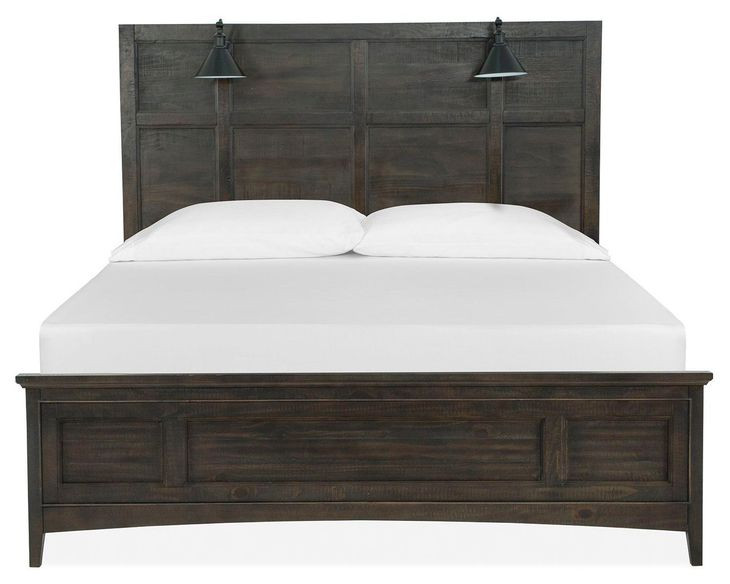 Westley Falls Graphite California King Panel Bed with LED