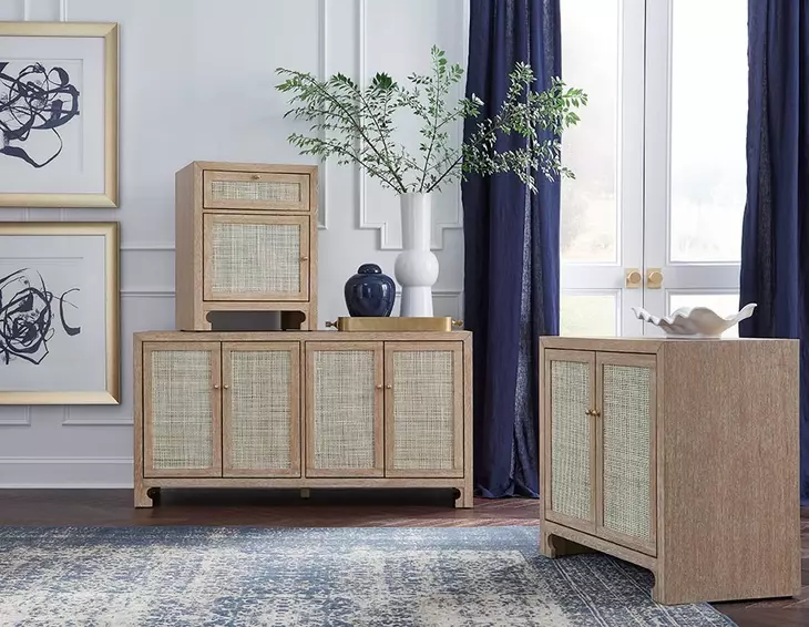 Ruth Cerused Oak Soft Close Accent Cabinet