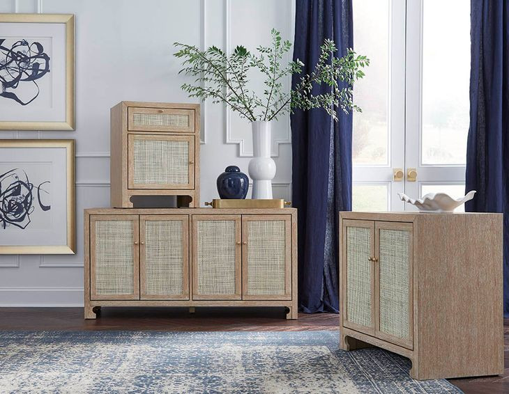 Sofia Cerused Oak 4 Door Cabinet