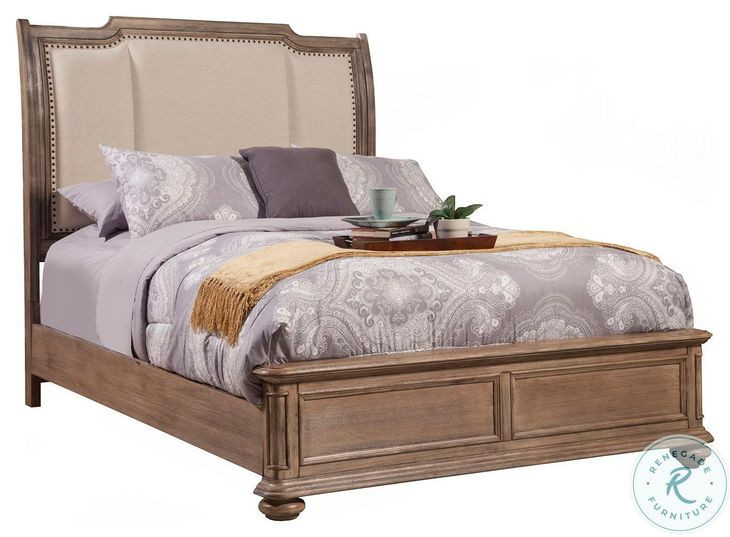 Melbourne French Truffle Queen Upholstered Sleigh Bed