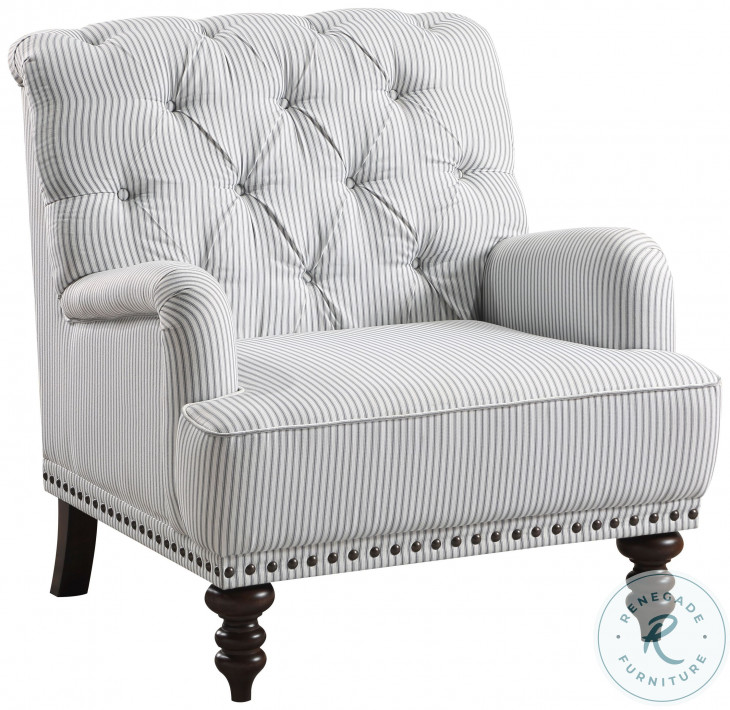 Holland Park Gray And White Accent Chair From Homelegance | Coleman ...