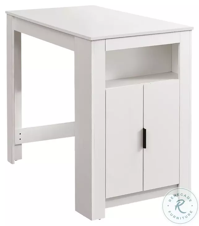 1202 White Laminate 48" Rectangular Counter Height Dining Table