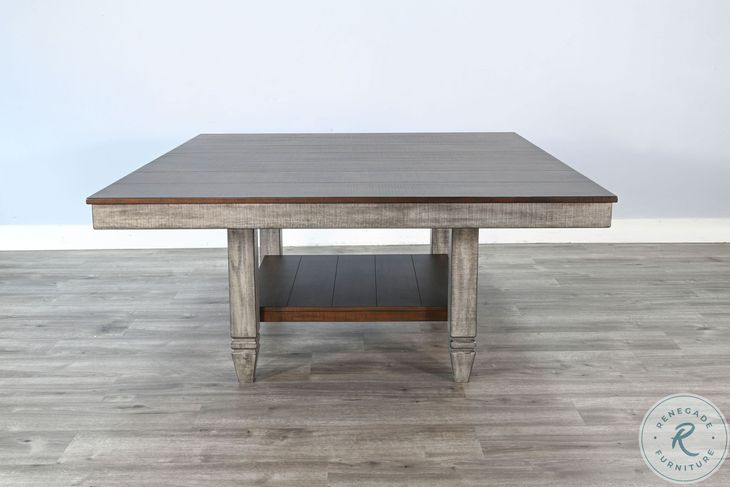 Sawmill Square Brown 60" Rectangular Dining Table with Storage