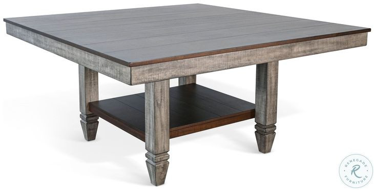Sawmill Square Brown 60" Rectangular Dining Table with Storage