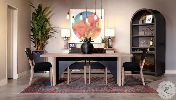 Ember Grace Brown 84" Rectangular Dining Table