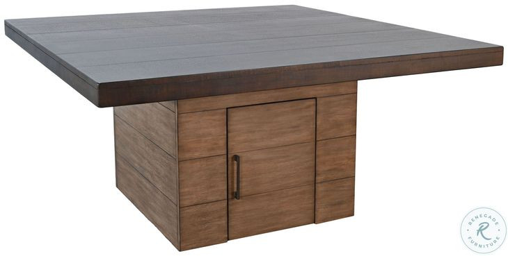 Modern Minimalist Brown 60" Round Dining Table with Storage