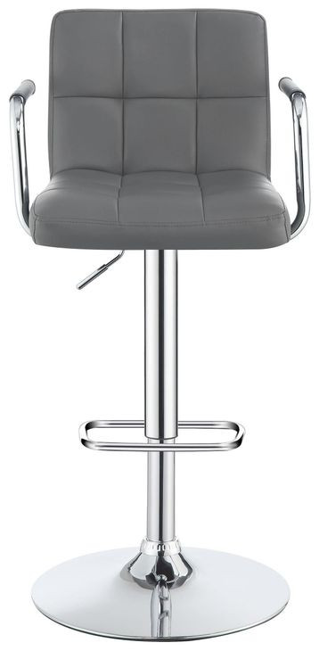 Palomar Grey And Chrome Adjustable Height Bar Stool