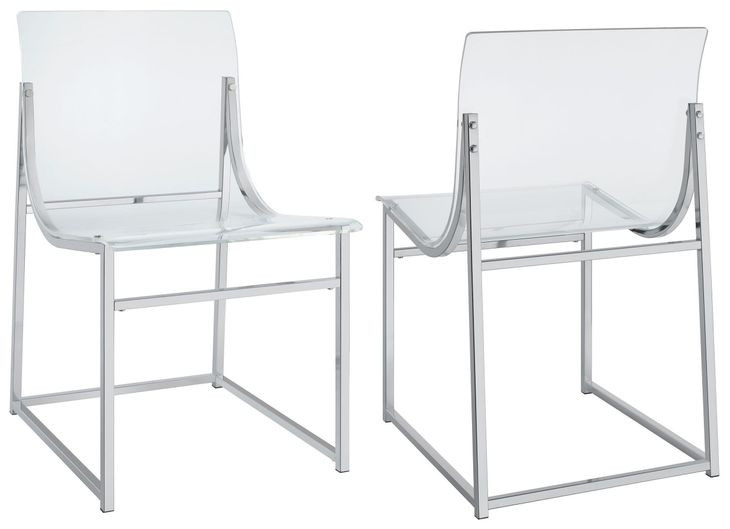 Adino Clear Side Chair Set Of 2