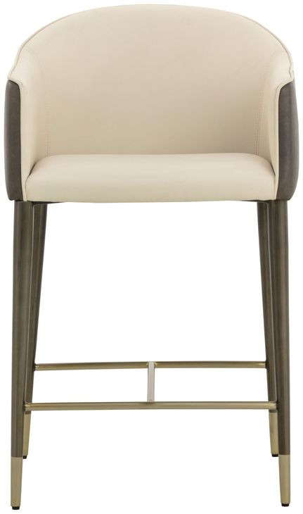 Rowan Dillon Cream Upholstered Counter Height Stool