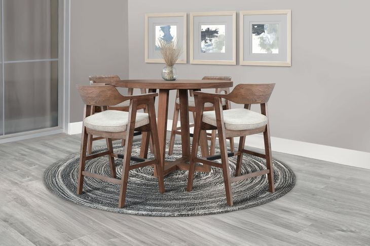 Mia Cinder 44" Round Counter Height Dining Table