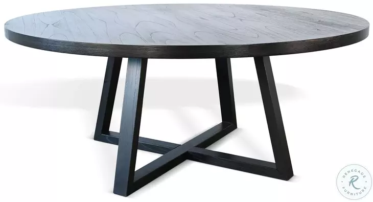 Golden Hearth Black Large 72" Round Dining Table