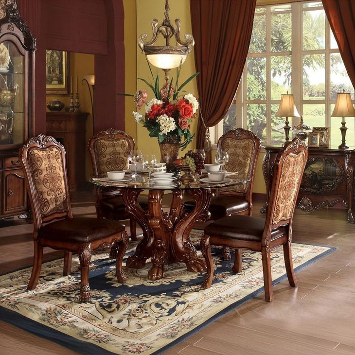 Dresden Cherry Oak 2 Door Curio Cabinet with LED