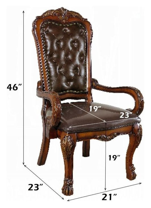 Dresden Brown Upholstered Executive Office Chair with Nailhead Trim