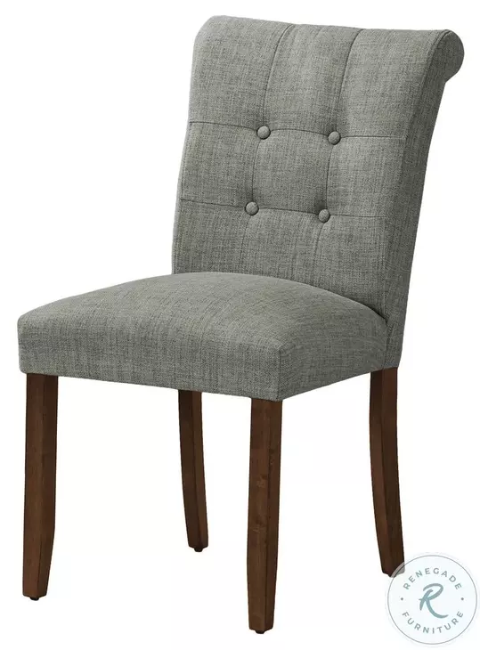 1218 Grey Fabric Upholstered Dining Chair Set Of 2