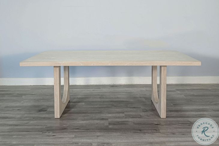 Ember Liz Off White 78" Rectangular Dining Table