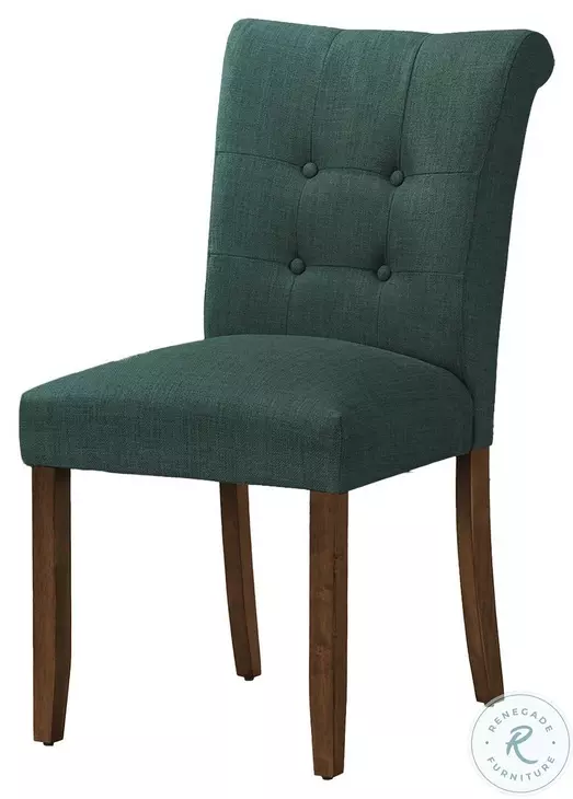 1220 Blue Fabric Upholstered Dining Chair Set Of 2