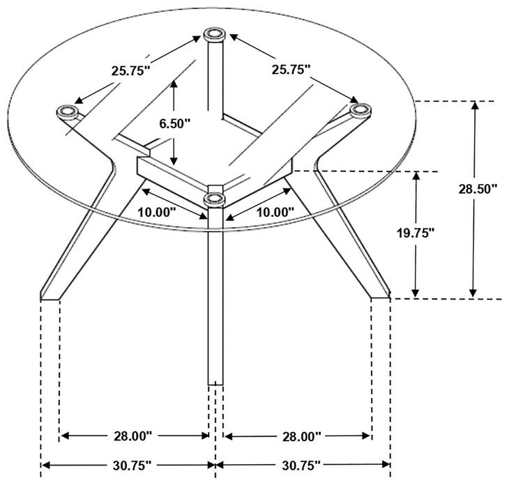 Paxton Nutmeg 48" Round Dining Table
